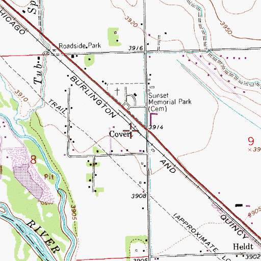 Topographic Map of Covert, NE