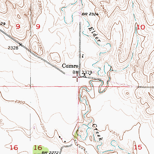 Topographic Map of Cumro, NE