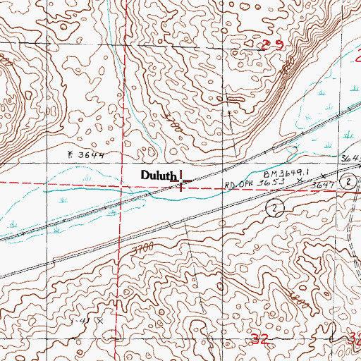 Topographic Map of Duluth, NE