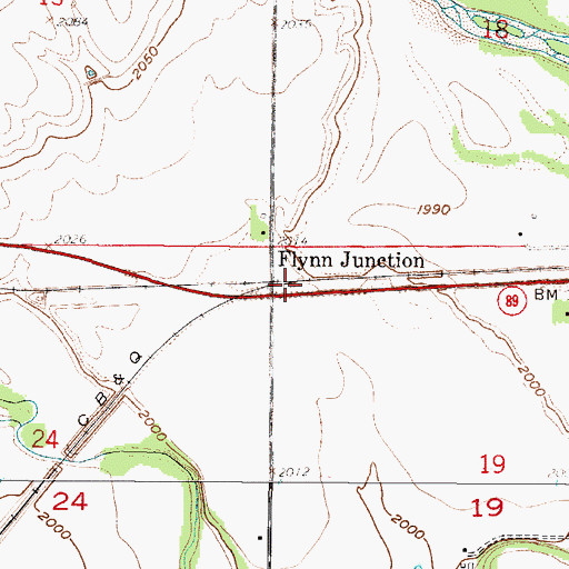 Topographic Map of Flynn Junction, NE