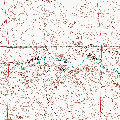 Topographic Map of Hire, NE
