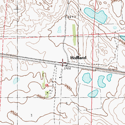 Topographic Map of Hoffland, NE
