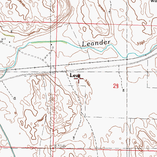 Topographic Map of Leat, NE