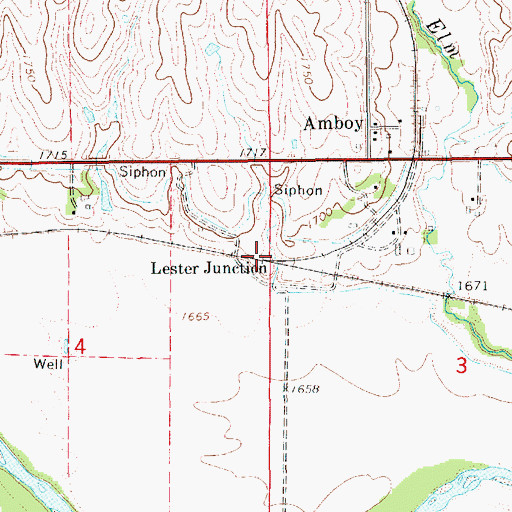 Topographic Map of Lester Junction, NE