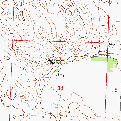 Topographic Map of McKeag, NE