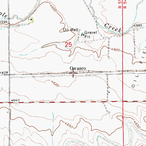 Topographic Map of Owasco, NE