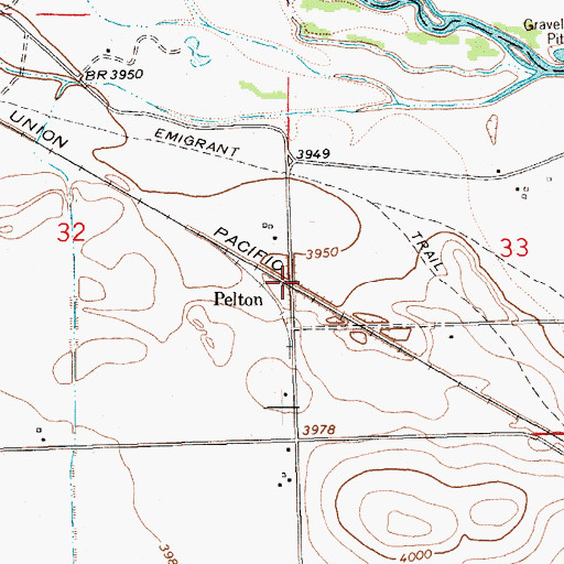 Topographic Map of Pelton, NE
