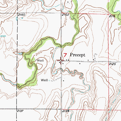Topographic Map of Precept, NE