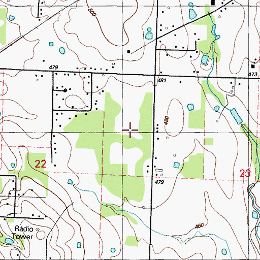 Topographic Map of James R Tate Elementary School, AR