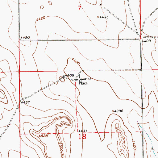 Topographic Map of Spurior Place, NE