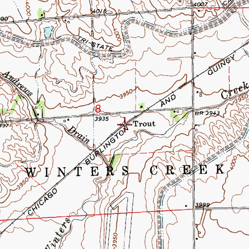 Topographic Map of Trout, NE