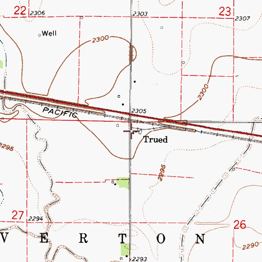 Topographic Map of Trued, NE