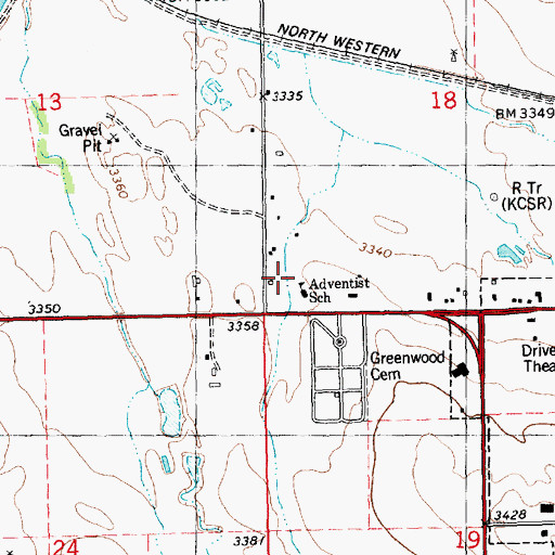 Topographic Map of Adventist Elementary School, NE