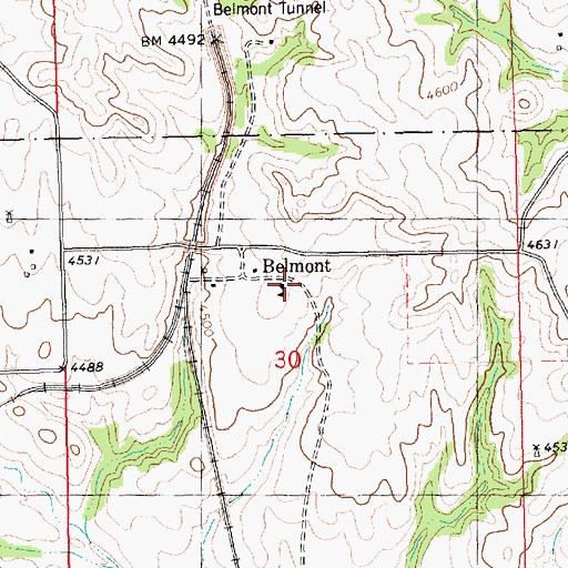 Topographic Map of Belmont Elementary School, NE