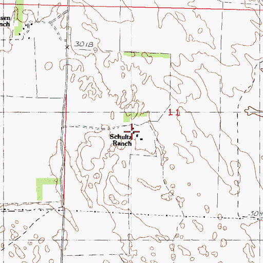 Topographic Map of C Schultz Ranch, NE
