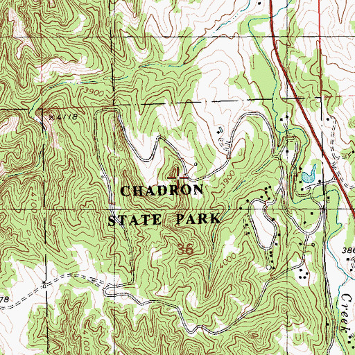 Topographic Map of Chadron State Park, NE