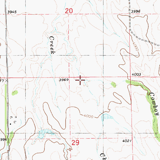 Topographic Map of Cherry Creek, NE
