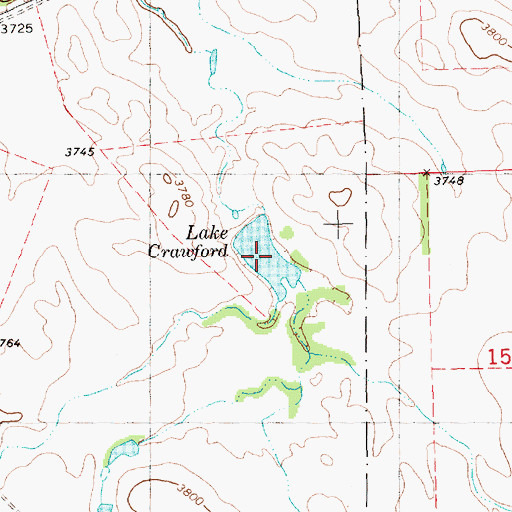 Topographic Map of Lake Crawford, NE