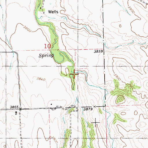 Topographic Map of Cunningham Creek, NE