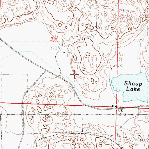Topographic Map of Cutcomb Lake School, NE