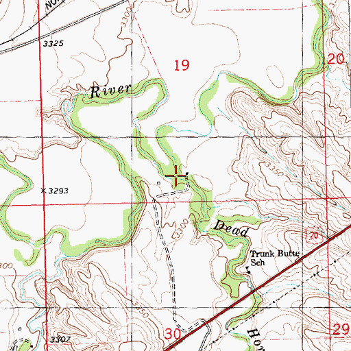 Topographic Map of Dead Horse Creek, NE