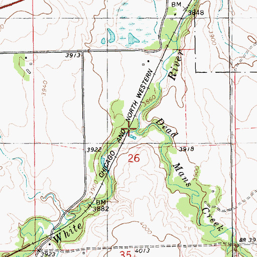 Topographic Map of Dead Mans Creek, NE