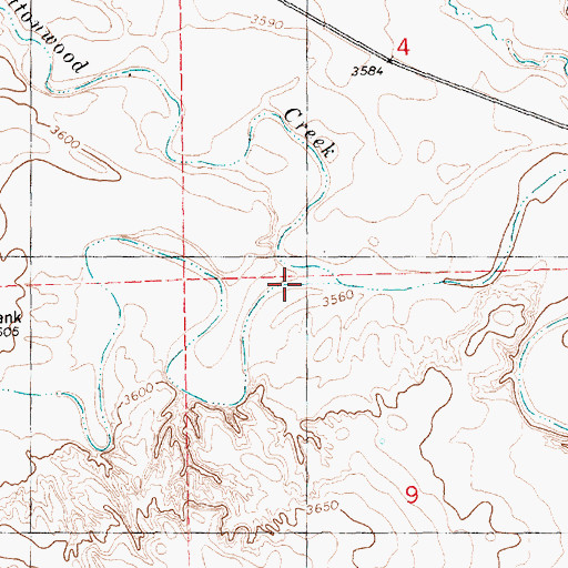 Topographic Map of Dirty Creek, NE