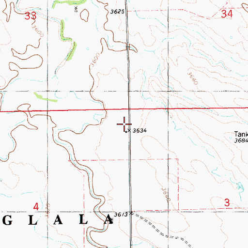 Topographic Map of District 23 Elementary School, NE
