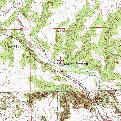 Topographic Map of Dooley Spring, NE