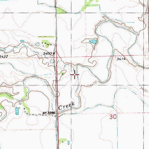 Topographic Map of Dry Creek, NE