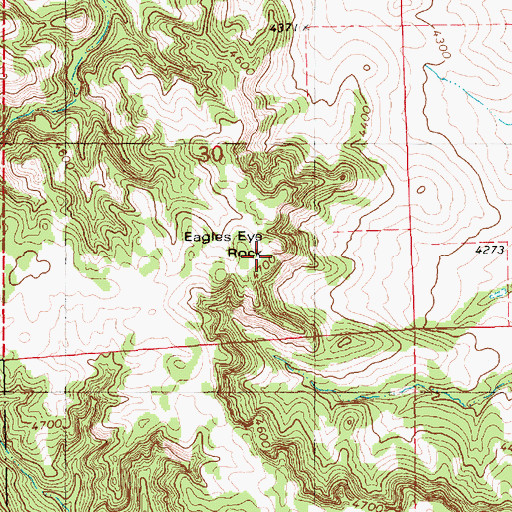 Topographic Map of Eagles Eye, NE