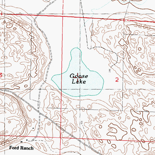Topographic Map of Goose Lake, NE