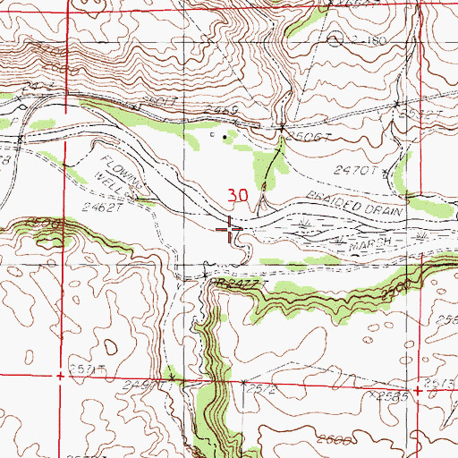 Topographic Map of Gordon Creek, NE