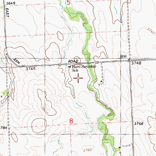 Topographic Map of Hard Scrabble School, NE