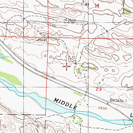 Topographic Map of Hardscrabble School, NE