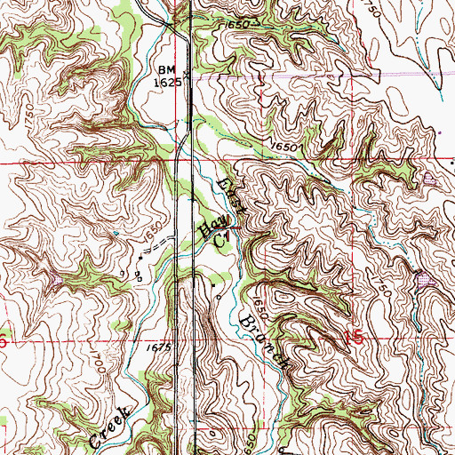 Topographic Map of Hay Creek, NE