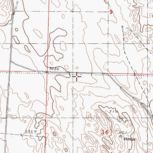 Topographic Map of Hinton School, NE
