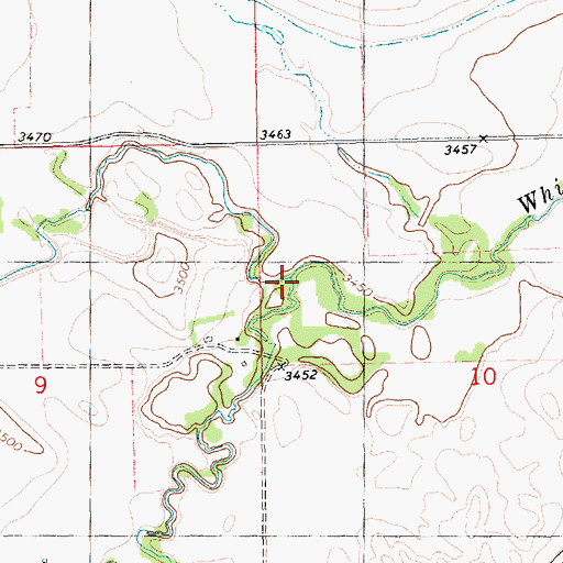 Topographic Map of Little Cottonwood Creek, NE