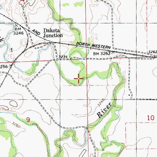 Topographic Map of Lone Tree Creek, NE