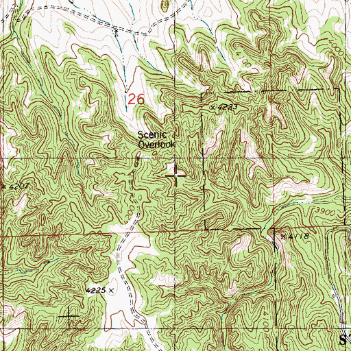Topographic Map of Lookout Point, NE