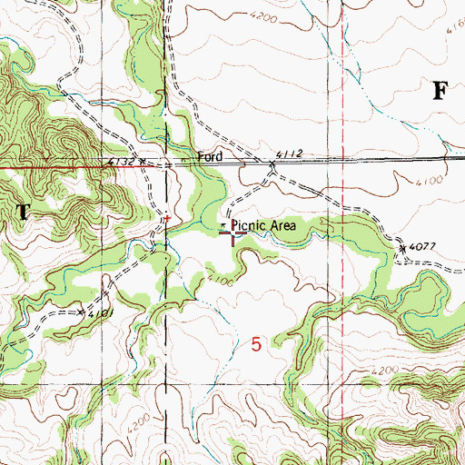 Topographic Map of Middle Fork Soldier Creek, NE