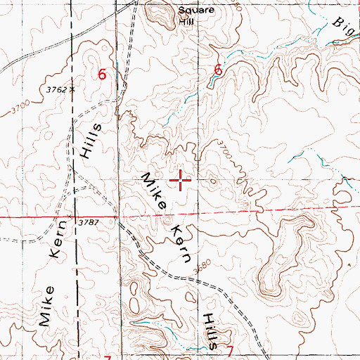 Topographic Map of Mike Kern Hills, NE