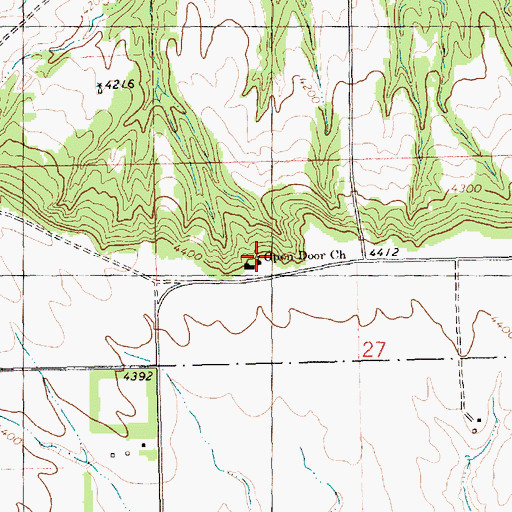 Topographic Map of Open Door Church, NE