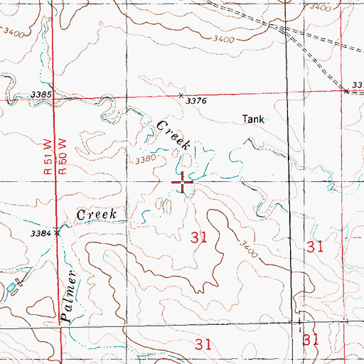 Topographic Map of Palmer Creek, NE
