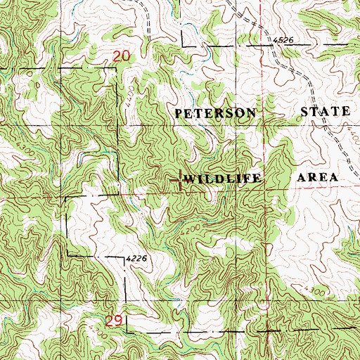 Topographic Map of Peterson State Special Use Area, NE