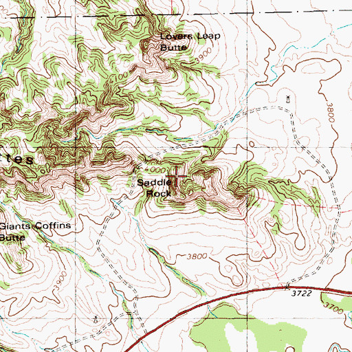 Topographic Map of Saddle Rock, NE