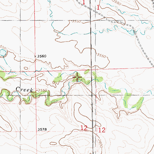 Topographic Map of Sand Creek, NE