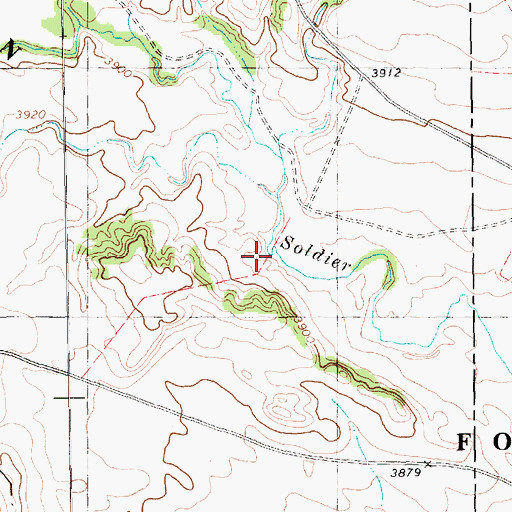 Topographic Map of Smiley Canyon Creek, NE