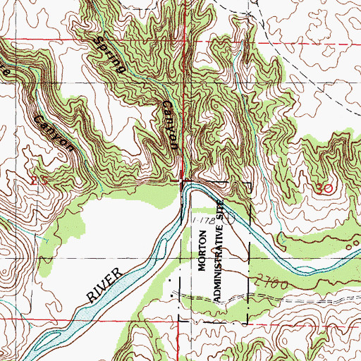 Topographic Map of Spring Canyon, NE