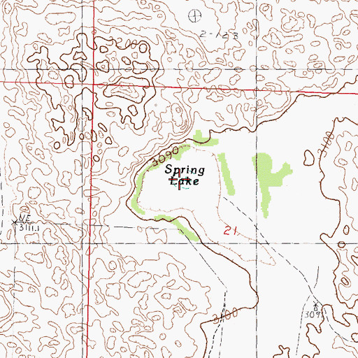 Topographic Map of Spring Lake, NE